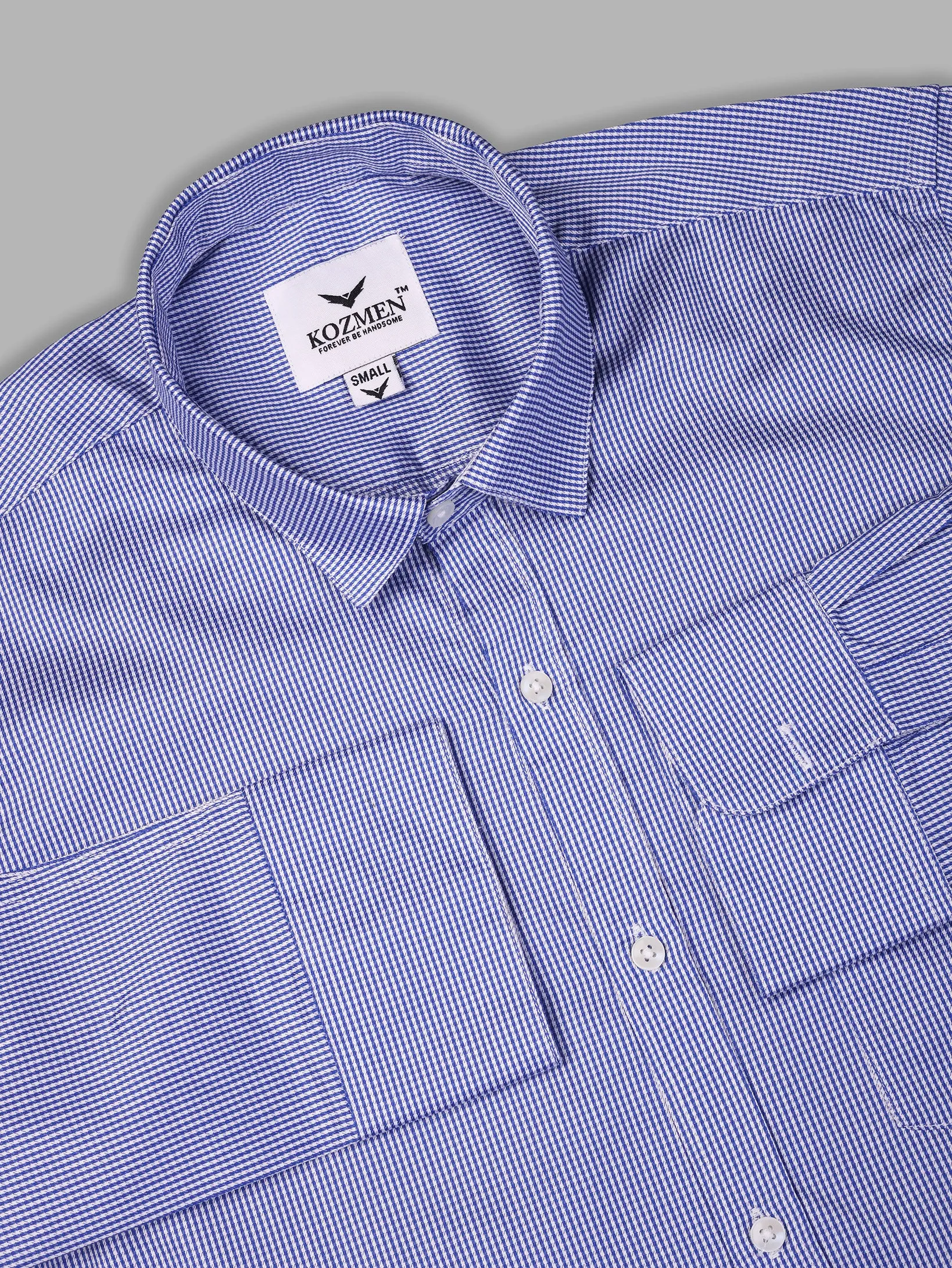 indigo shepherd check cotton shirt