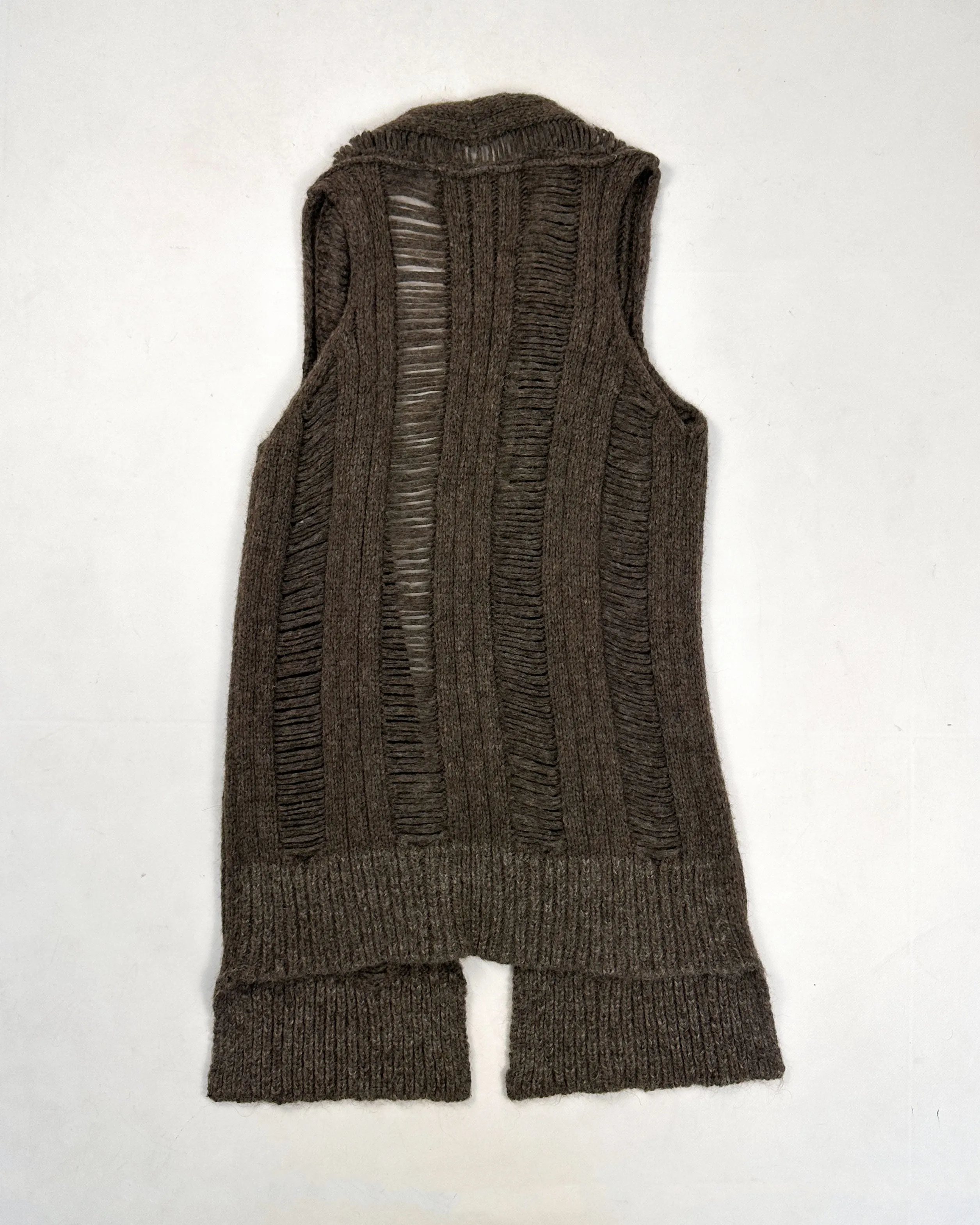 Isabel Benenato Mohair Distressed Brown Vest 2011