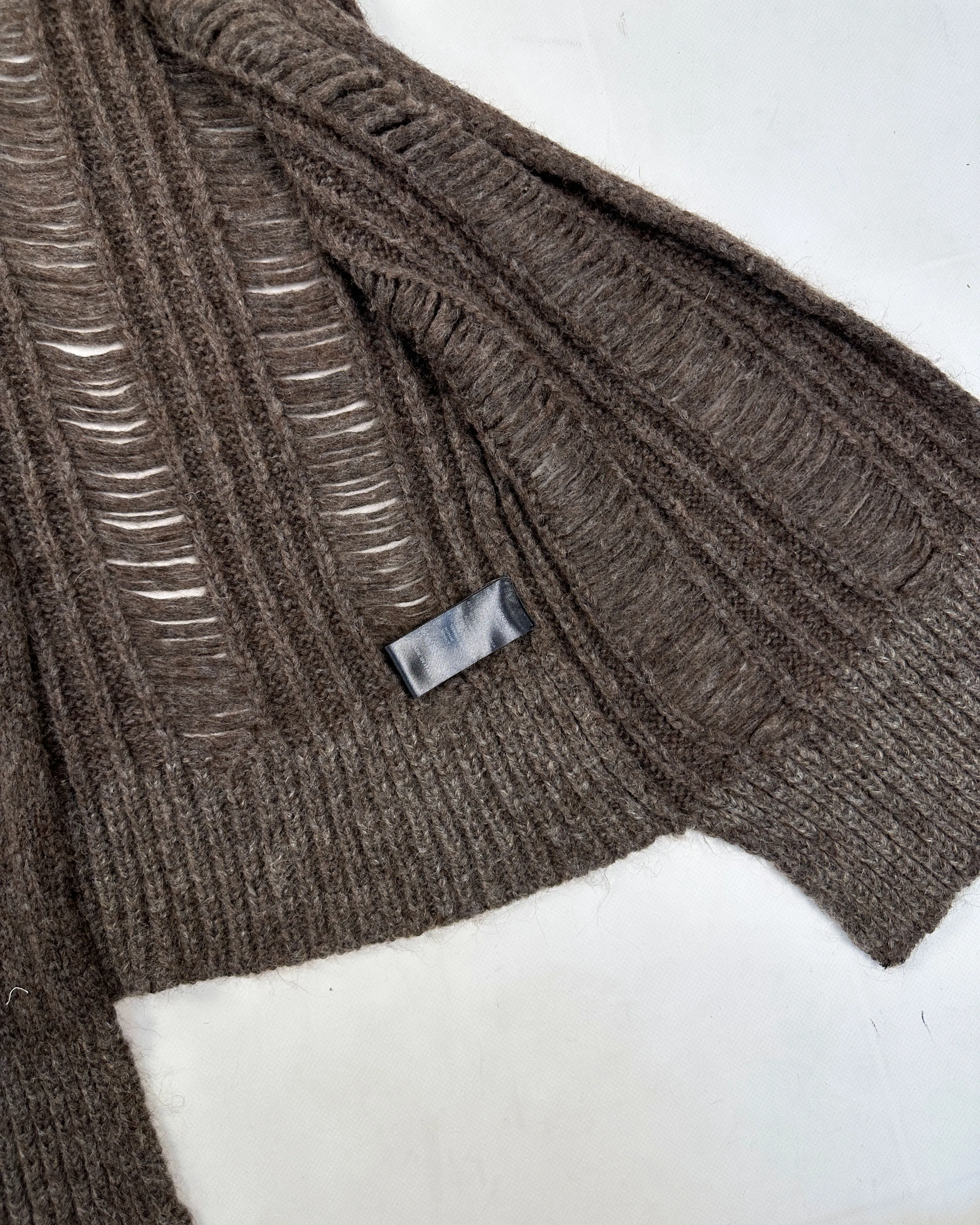 Isabel Benenato Mohair Distressed Brown Vest 2011