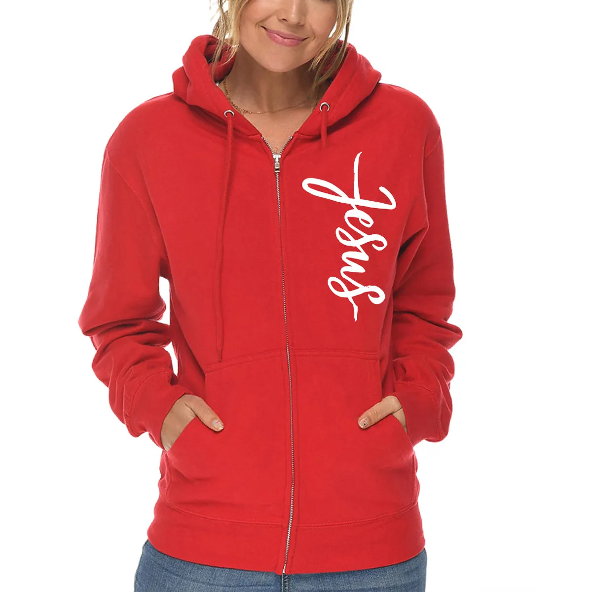 Jesus Cross Full Zip Sweatshirt Hoodie