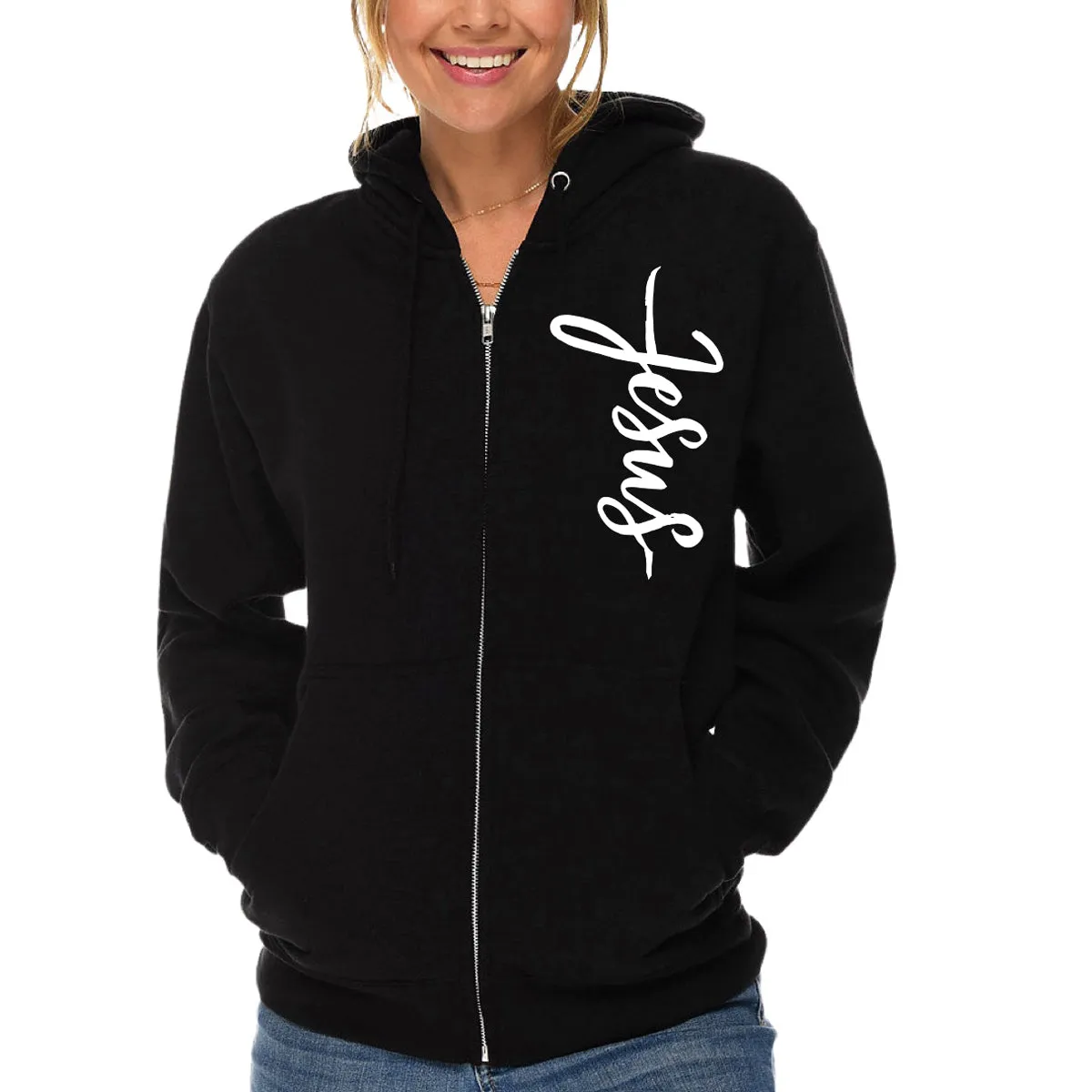 Jesus Cross Full Zip Sweatshirt Hoodie