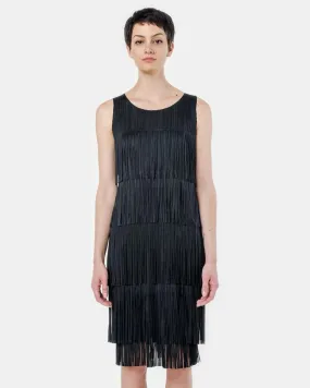 JH796 Fringe Dress in Black