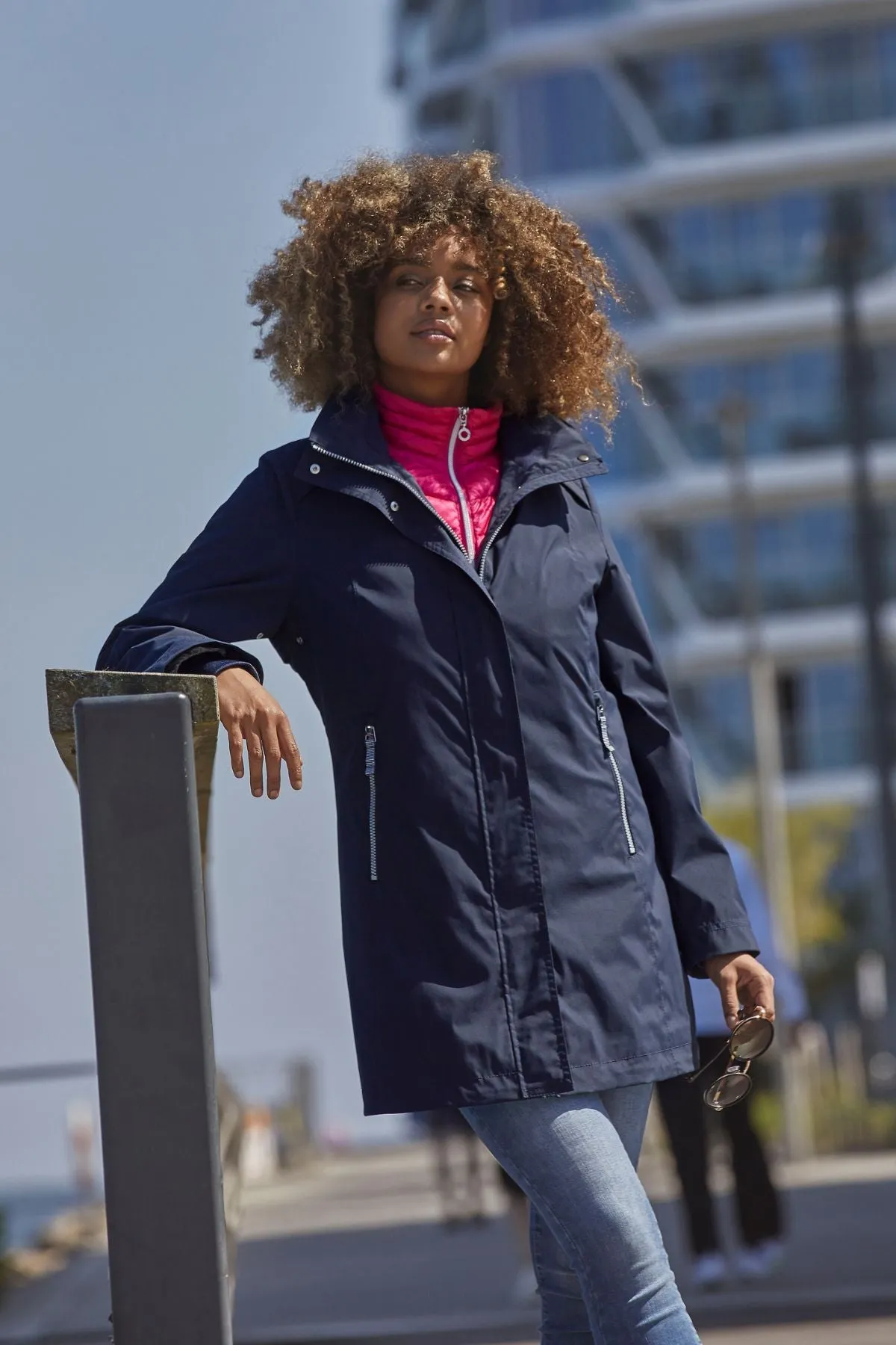 JOCELYN Waterproof Spring Jacket with Stand Up Collar 2495