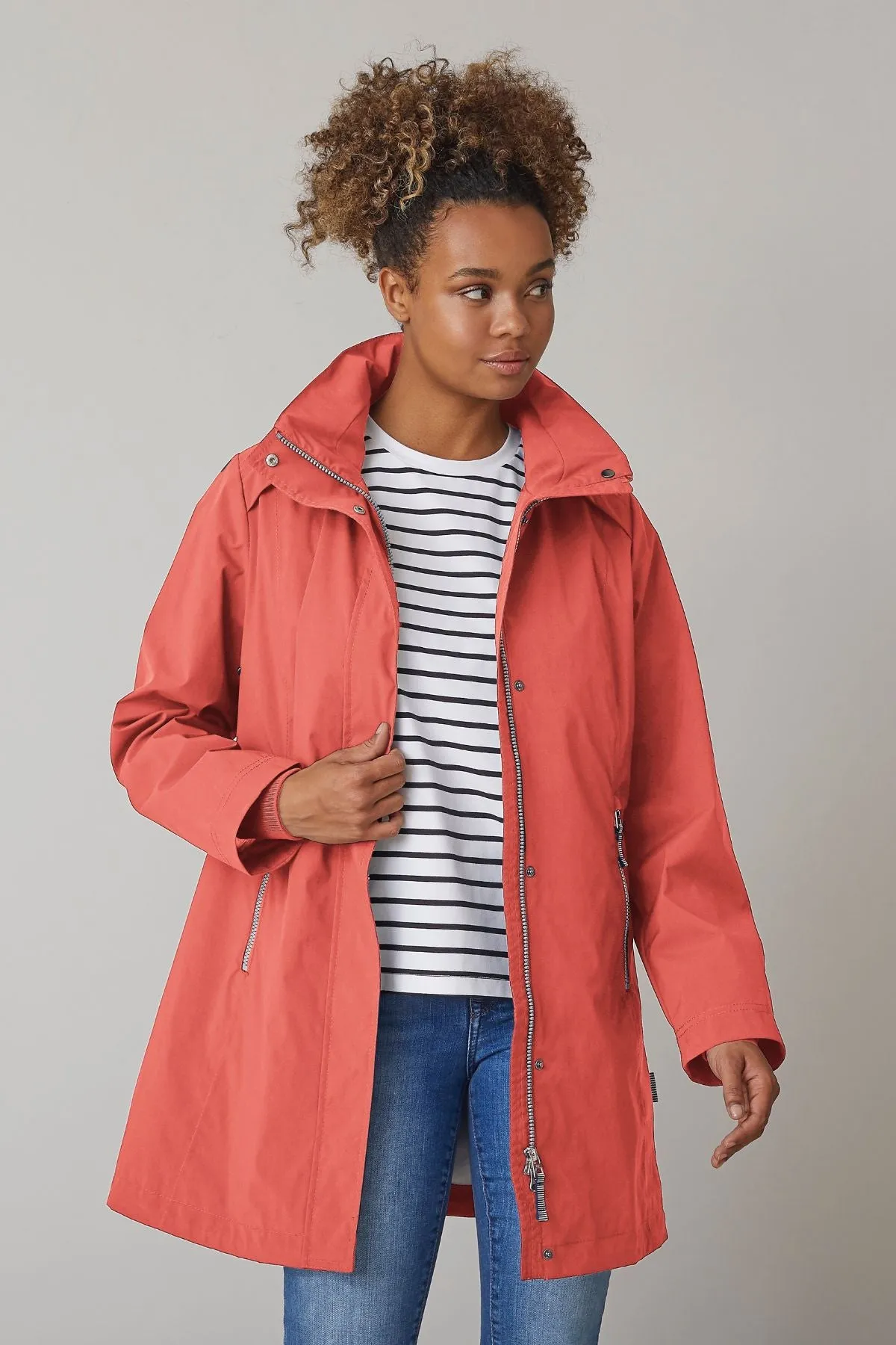 JOCELYN Waterproof Spring Jacket with Stand Up Collar 2495