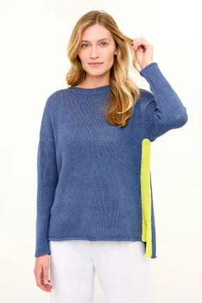 Julie Sweater - Vintage Indigo with Evening Primrose