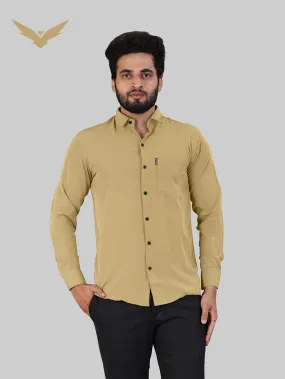 Khaki Expandable Full Sleeve Shirt