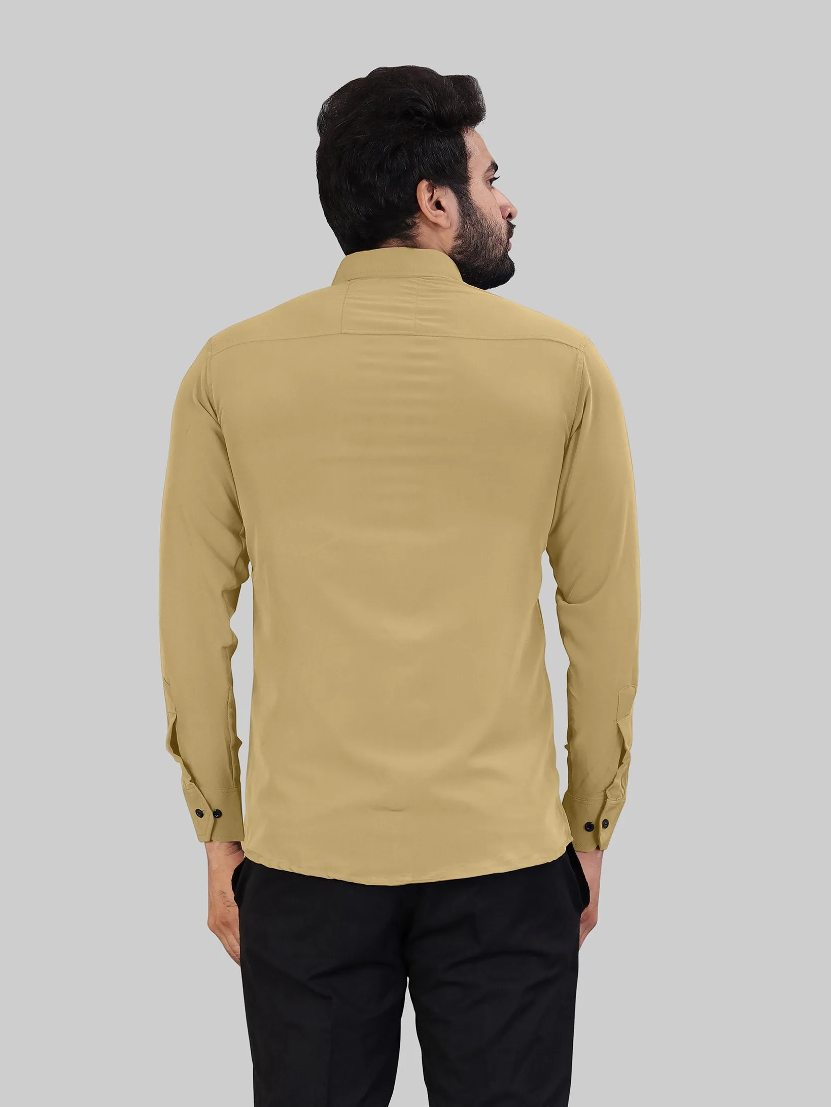 Khaki Expandable Full Sleeve Shirt