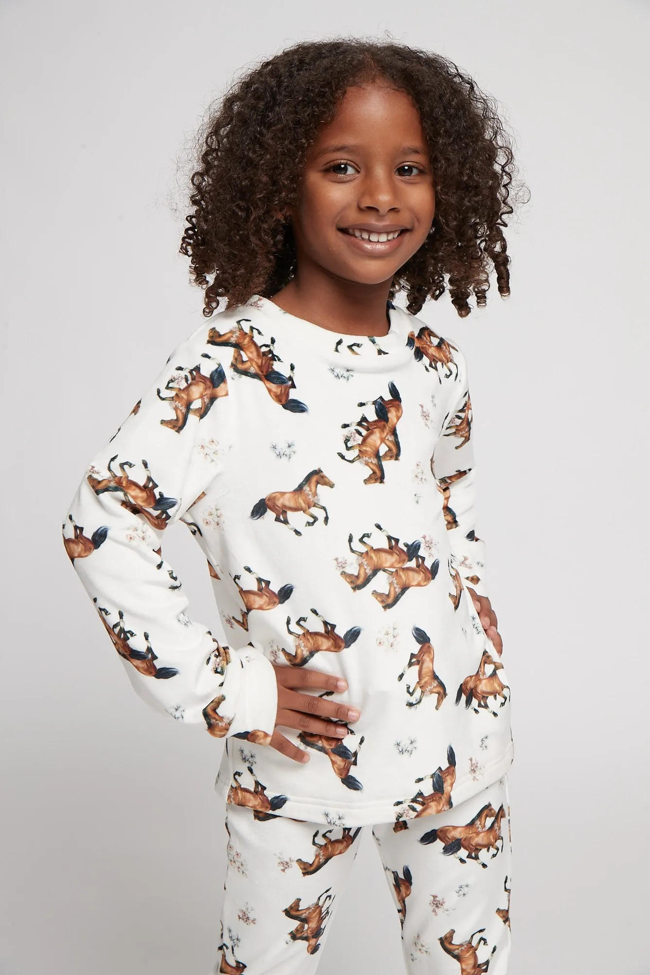 Kids Fleece Pyjama Set - Mojo Horse