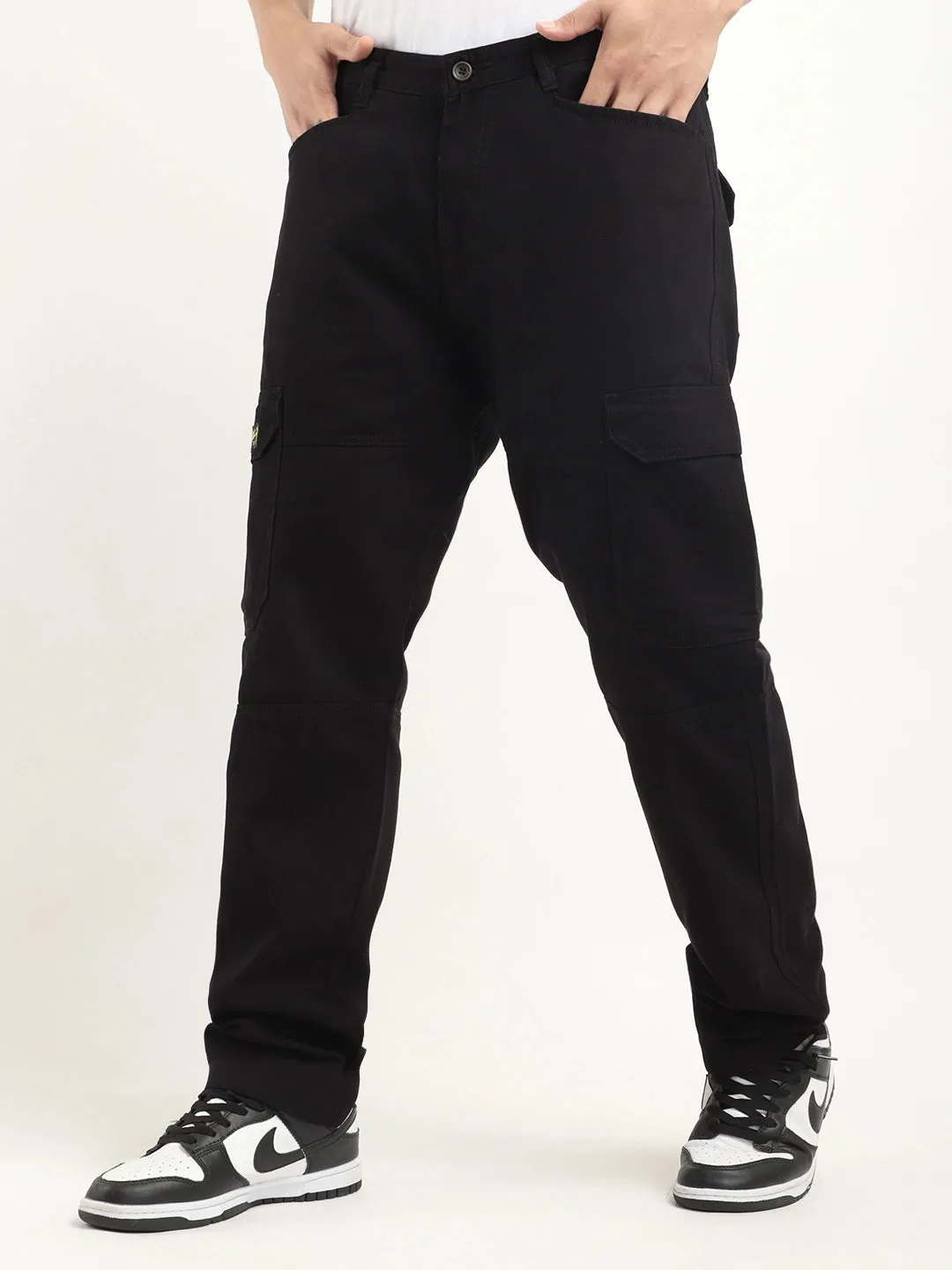 Leo Black Full Length Plus Size Cargo