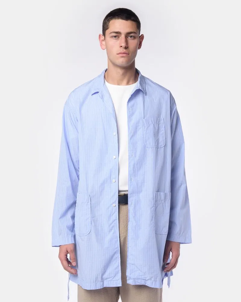 Long Shirt in Blue Graph Check