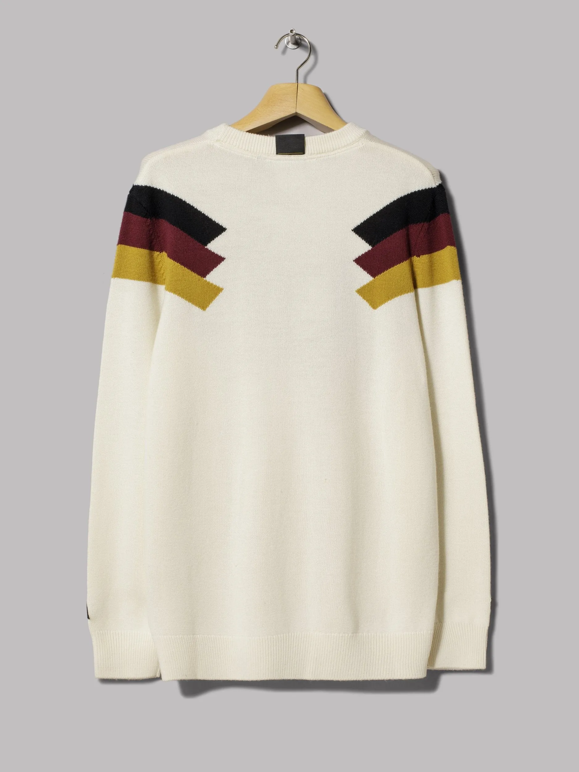 Lyle & Scott Geometric Stripe Knitted Jumper (Off White)