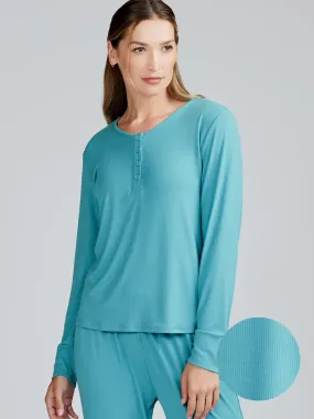 Microluxe Rib Sleep Long Sleeve Henley