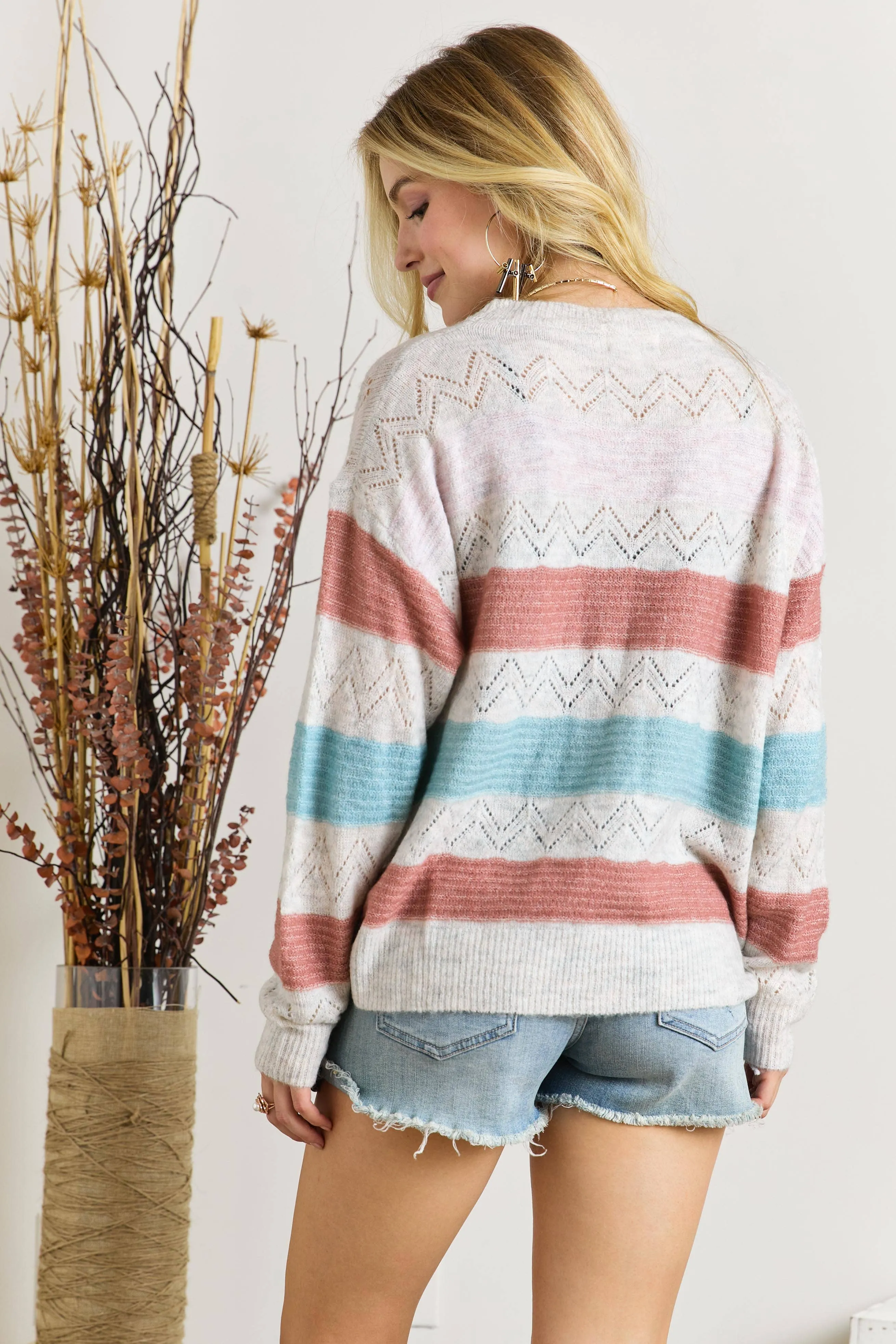 Multi Color Stripe Sweater