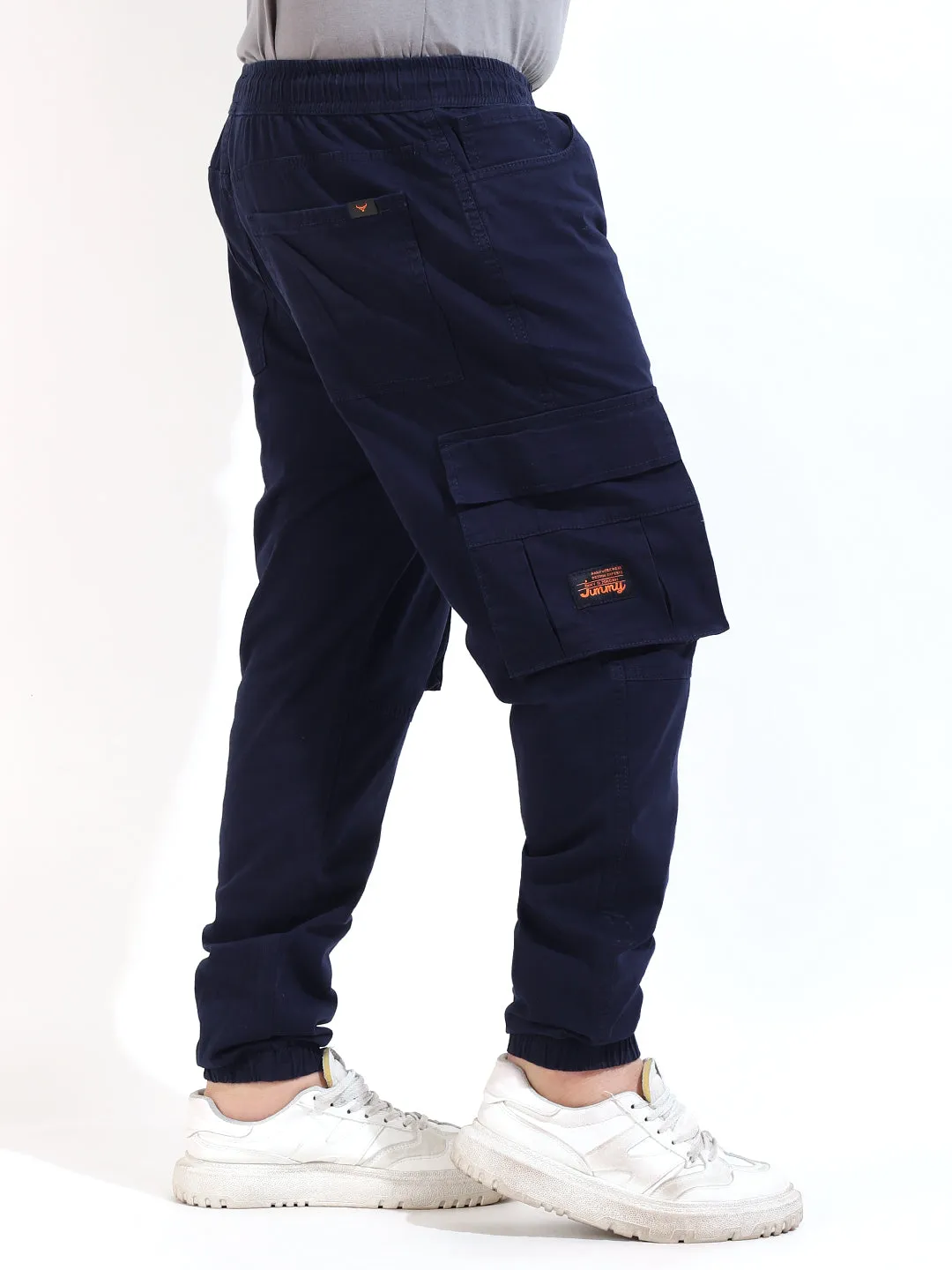 Navy Plus Size Cotton Cargo