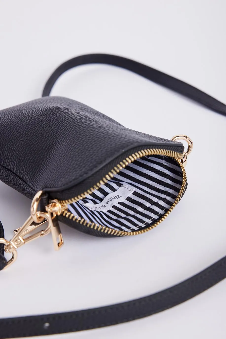 On The Go Bag - Black & Black/Gold/Silver Lurex Stripe