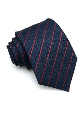 Pencil Stripe Tie - Navy Blue