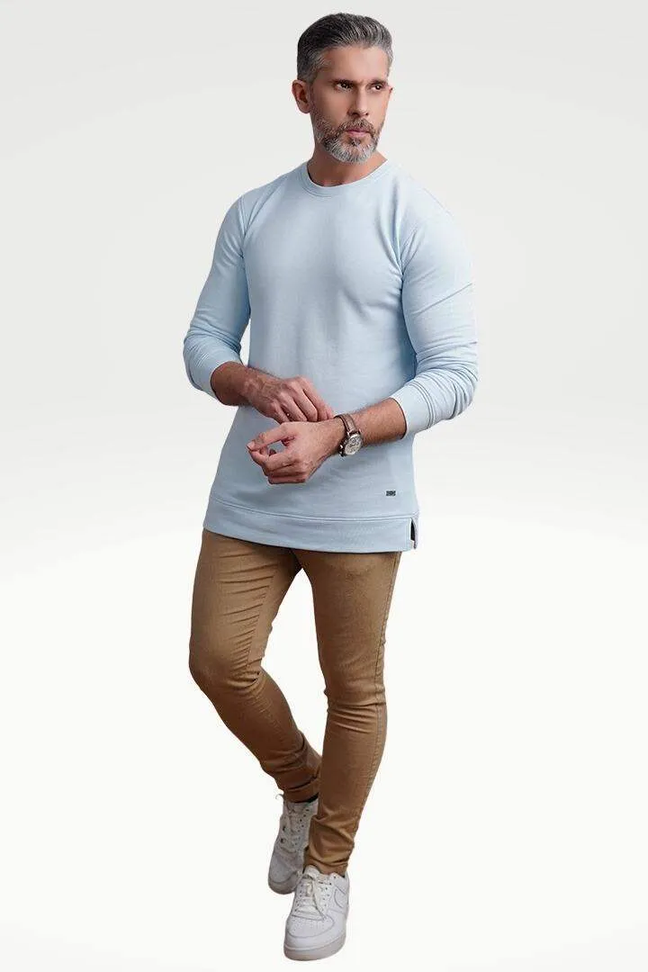 Powder Blue Terry Sweatshirt