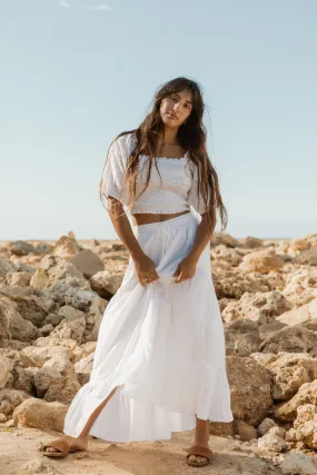 Riviera Boho Tiered Maxi Skirt