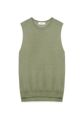 Sasha Tank: Stretch Crepe-Knit Tank