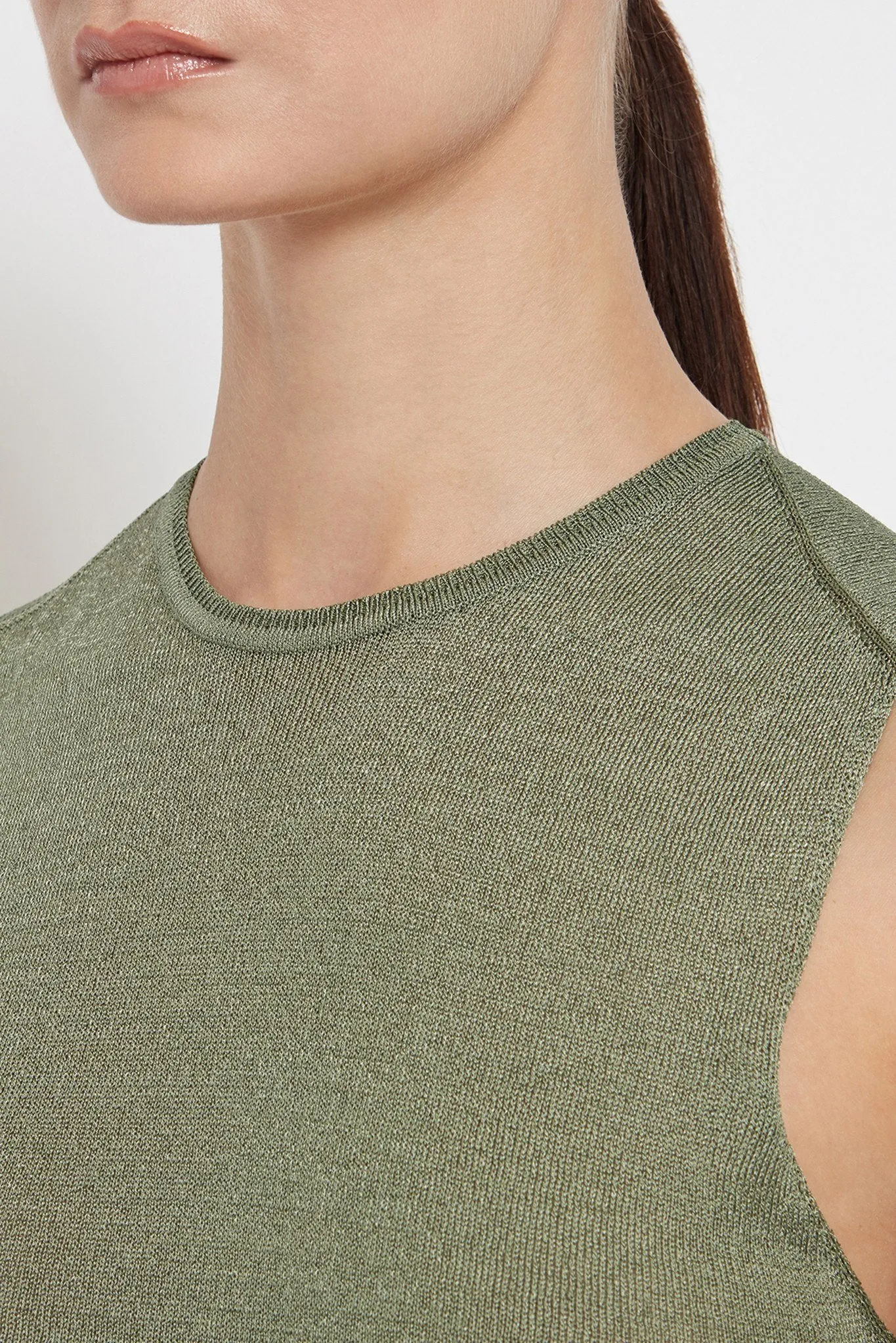 Sasha Tank: Stretch Crepe-Knit Tank