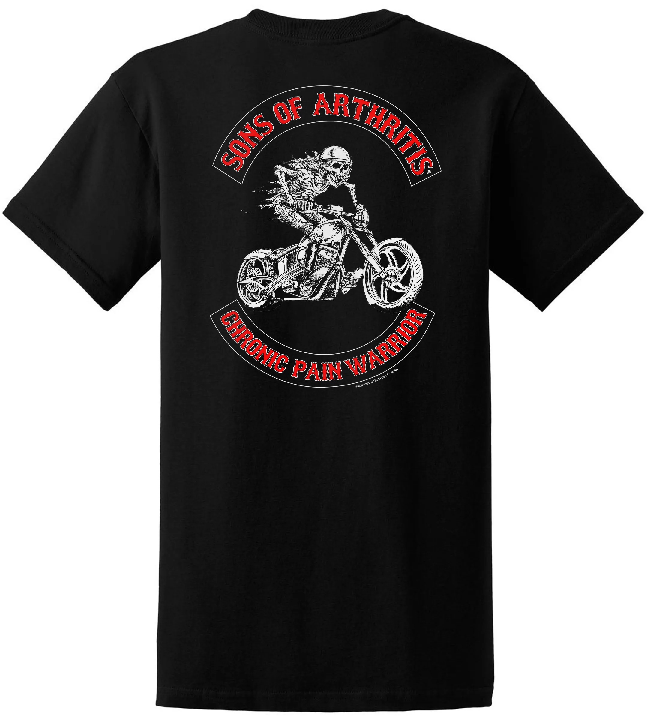 Sons of Arthritis CHRONIC PAIN WARRIOR Pocket Tee (Black)