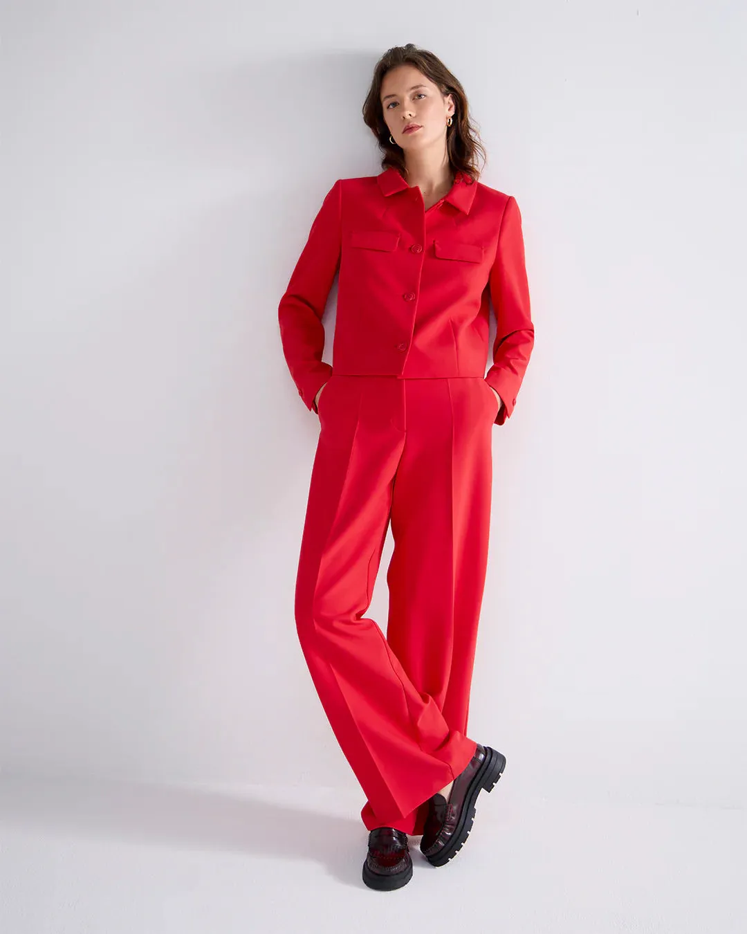 Summum Woman Soft Form Trousers - Red