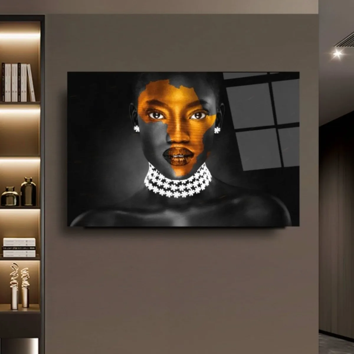 The Woman Glass Wall Art