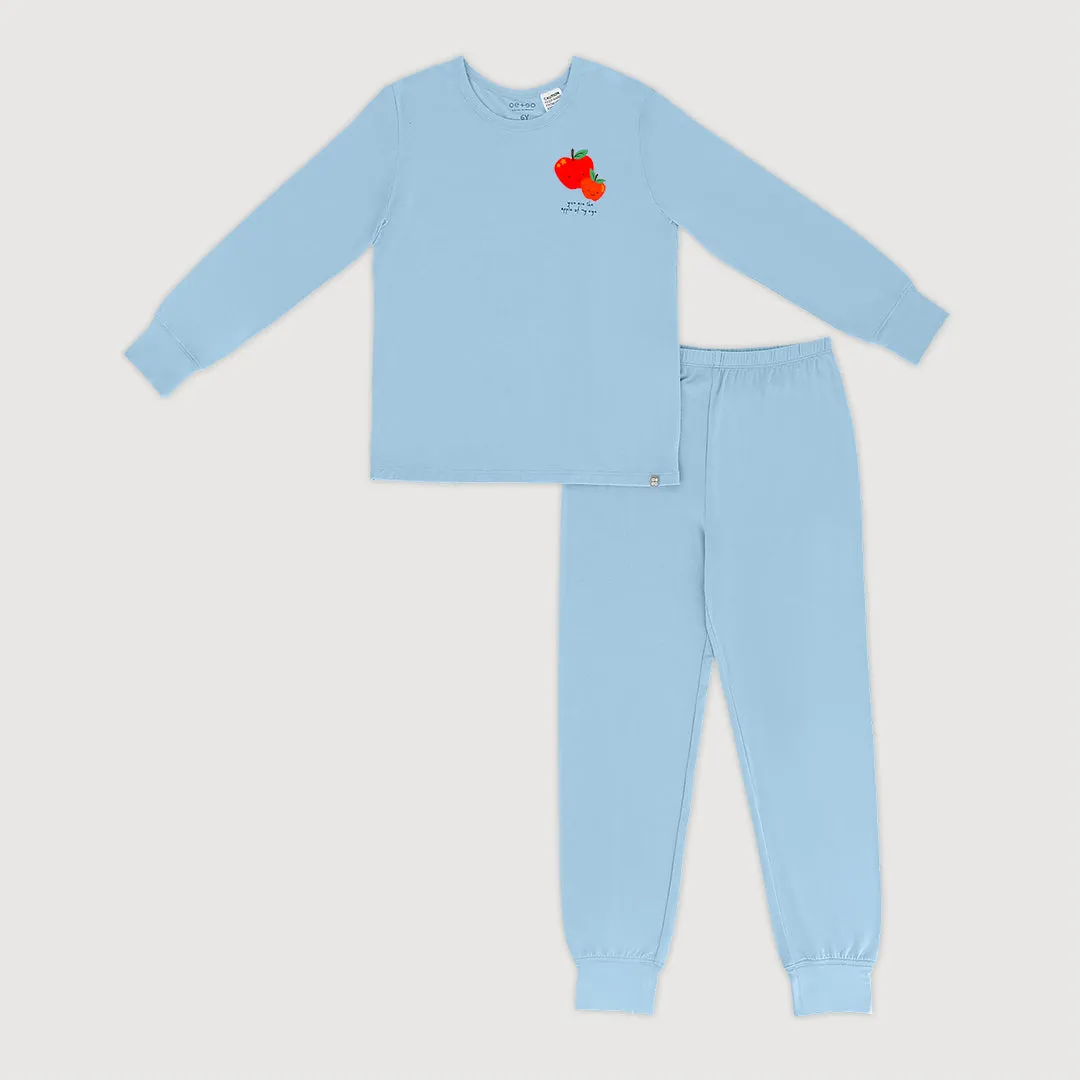 Tutti Frutti Bamboo Kids Jammies Set (Blue)