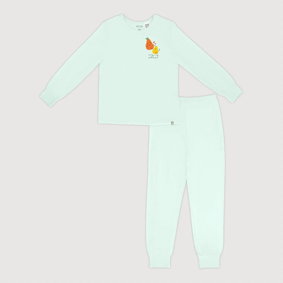 Tutti Frutti Bamboo Kids Jammies Set (Green)