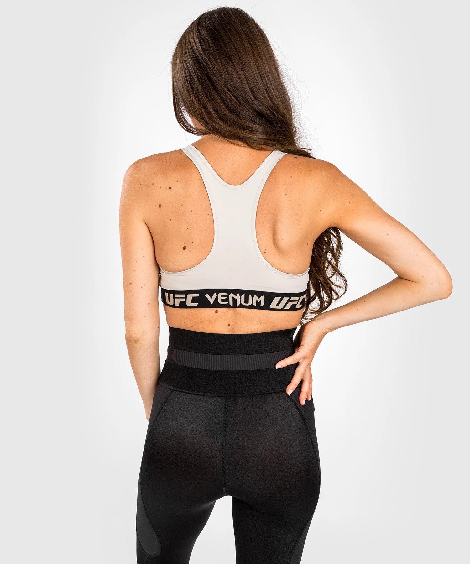 UFC Venum Authentic Fight Week 2.0 Women's Sports Bra - Sand/Black