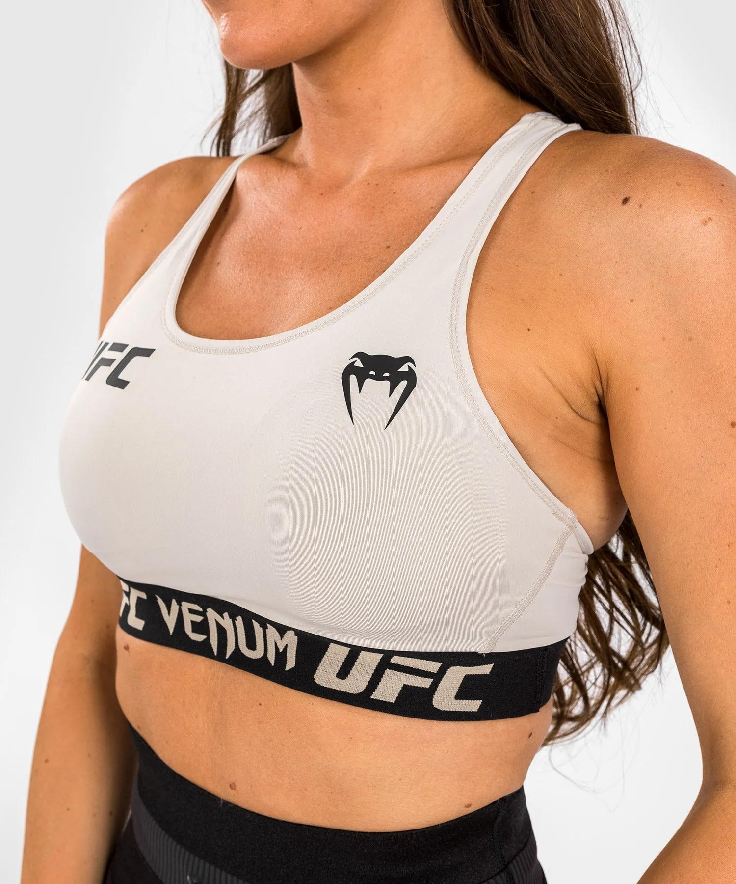 UFC Venum Authentic Fight Week 2.0 Women's Sports Bra - Sand/Black