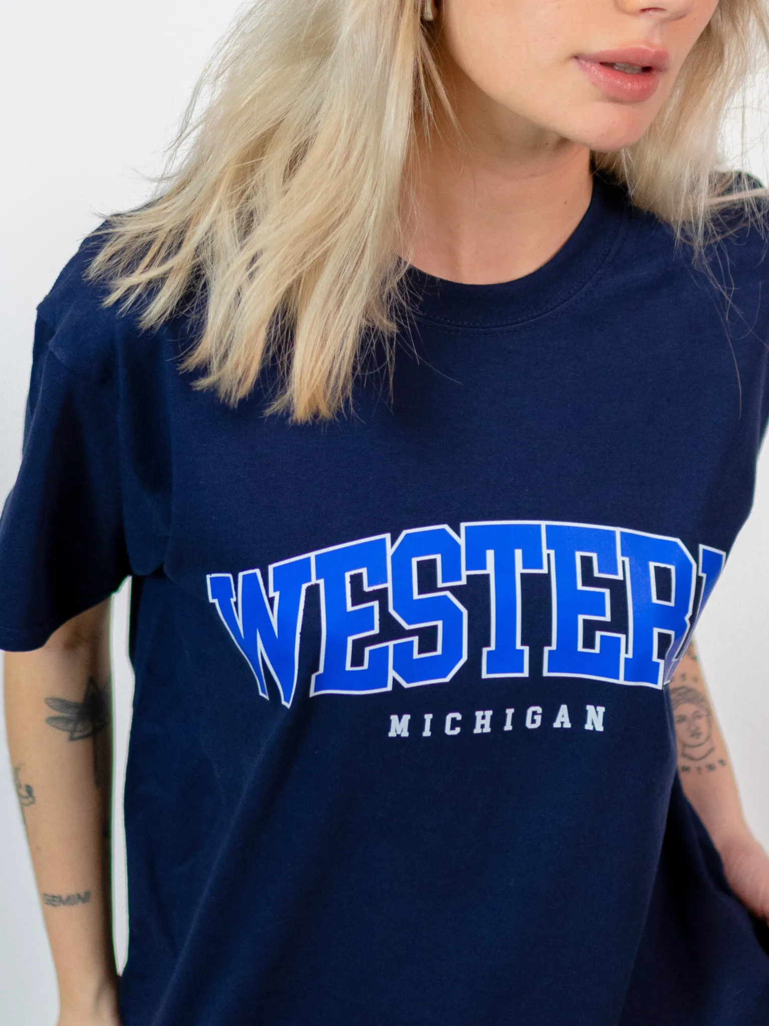 WESTERN MICHIGAN TEE - NAVY