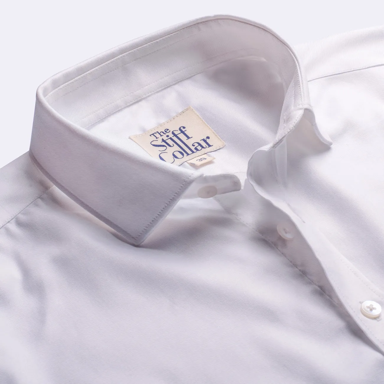 White Satin Regular Fit Cotton Shirt