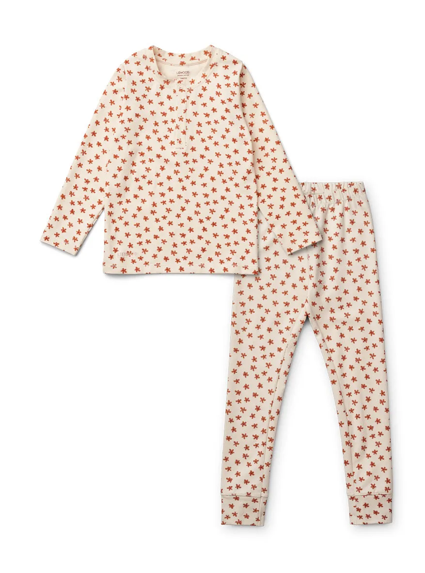 Wilhelm Kids Pajama Set-Floral/Sea Shell