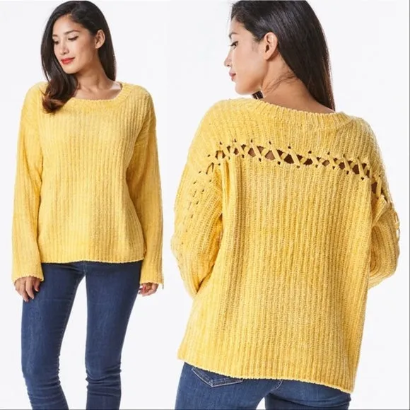 Yellow Chenille Sweater