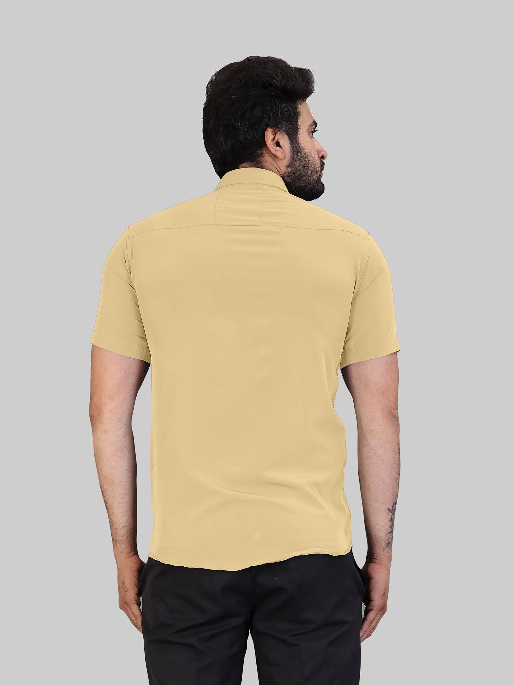 Yellow Expandable Short Sleeve Shirt