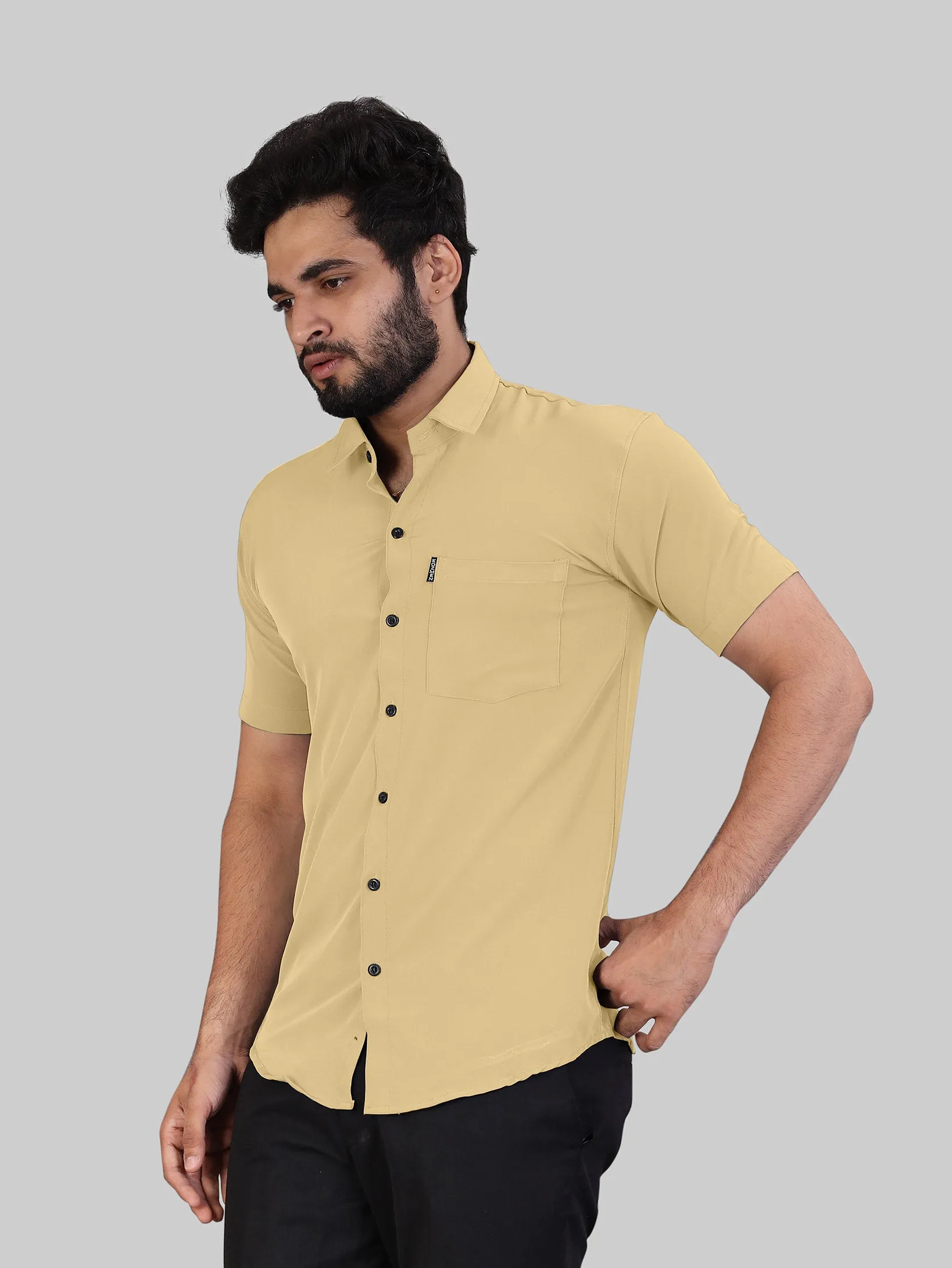 Yellow Expandable Short Sleeve Shirt