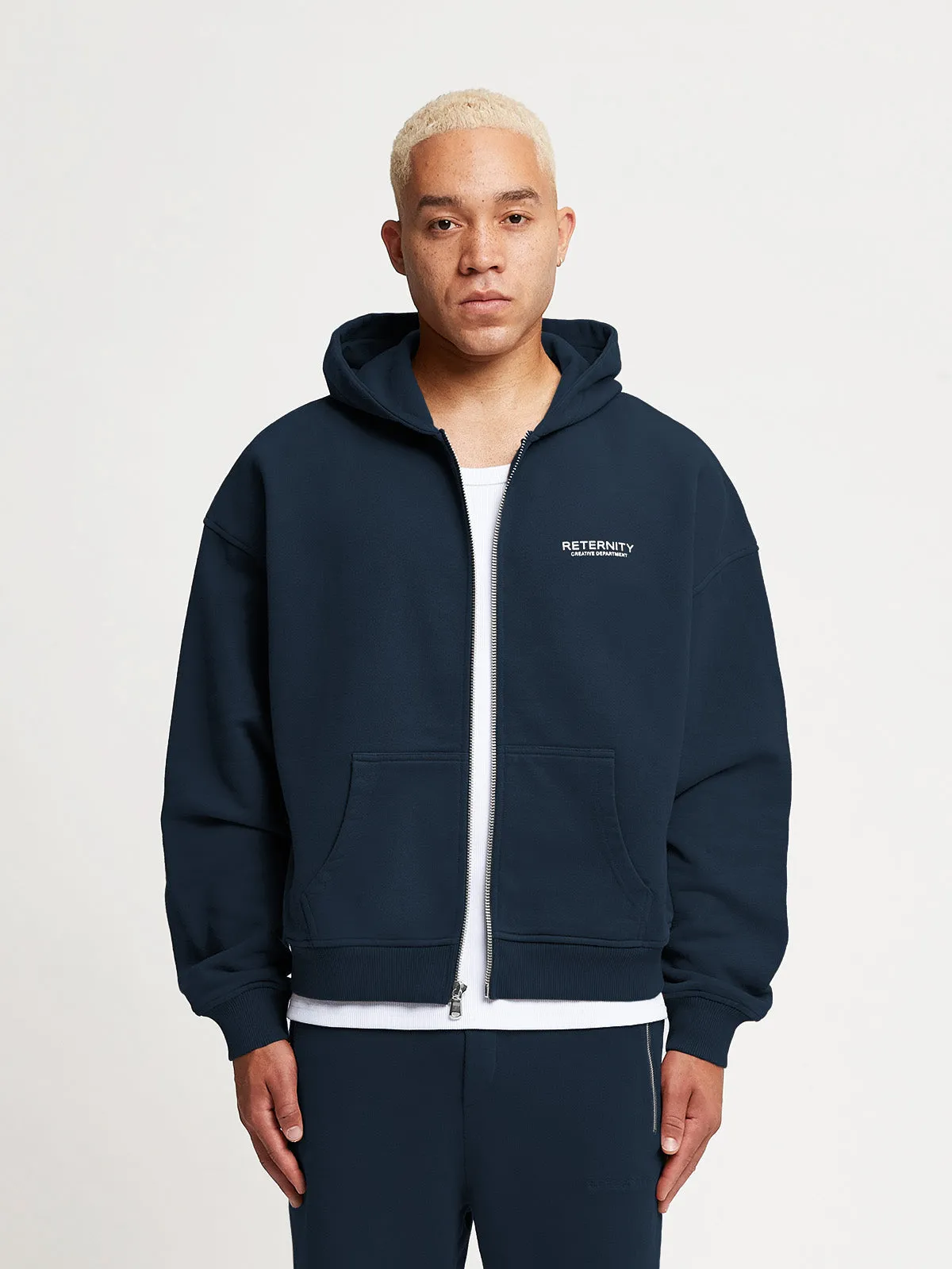 ZIP HOODIE CREATIVE DEPT - NAVY